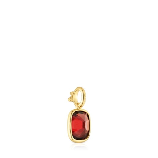 Tous Colgante pequeño con baño de oro 18 kt sobre plata y granate Medallions En oferta