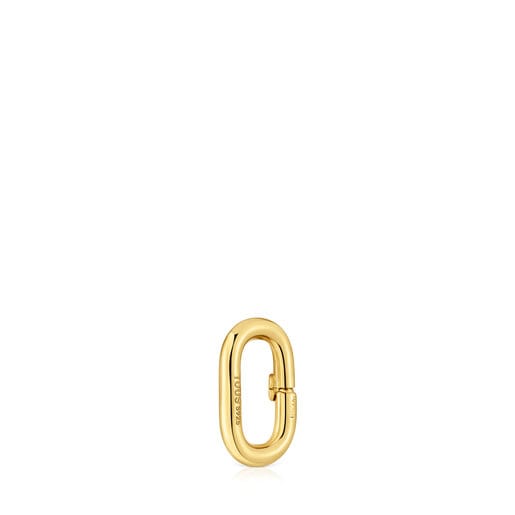 Tous Anilla pequeña con baño de oro 18 kt sobre plata Hold Oval Rebajas baratas