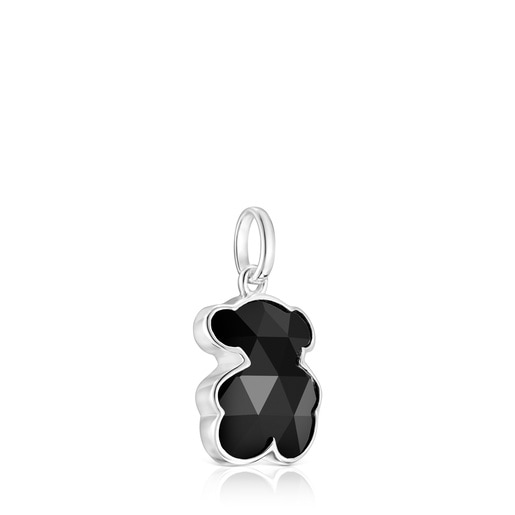 Tous Colgante pequeño de plata y motivo oso en ónix Icon Color