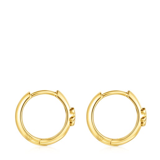 Tous Pendientes aro oso con baño de oro 18 kt sobre plata TOUS Basics