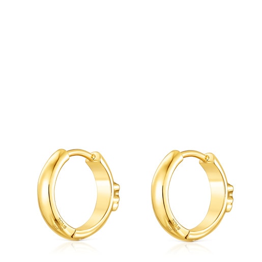 Tous Pendientes aro oso con baño de oro 18 kt sobre plata TOUS Basics Rebajas online
