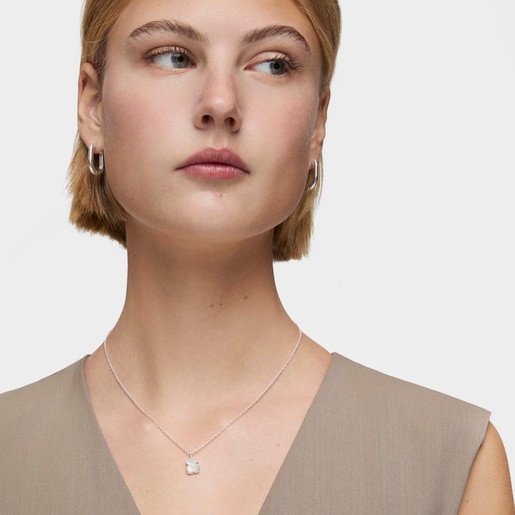 Tous Collar de plata y nácar facetado TOUS Color Oferta especial