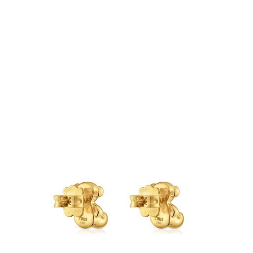 Tous Pendientes oso con baño de oro 18 kt sobre plata 10 mm Bold Bear Solo hoy