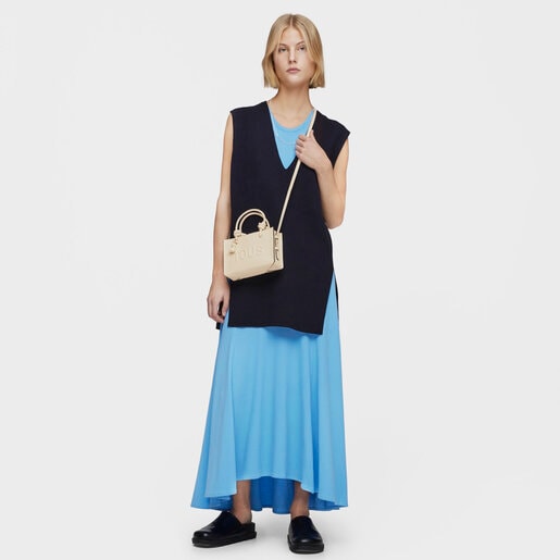Tous Mini bolso horizontal beige TOUS La Rue New Gran oferta