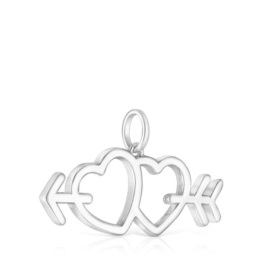 Tous Colgante de plata motivos flecha/corazón Medallions
