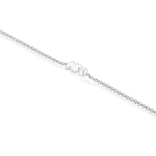 Tous Pulsera cadena de plata motivo oso y perla cultivada Sweet Dolls COMPRAR AHORA