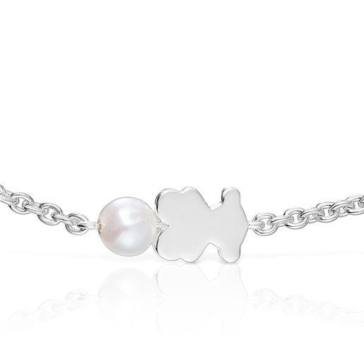 Tous Pulsera cadena de plata motivo oso y perla cultivada Sweet Dolls COMPRAR AHORA