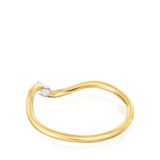 Tous Anillo onda de oro y diamantes Daisy Último día