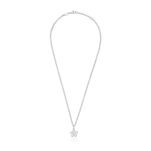 Tous Collar corto flor de plata Daisy