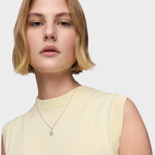 Tous Collar corto flor de plata Daisy Superdescuento