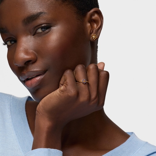 Tous Anillo de oro y gemas Daisy Limitado a 3 días