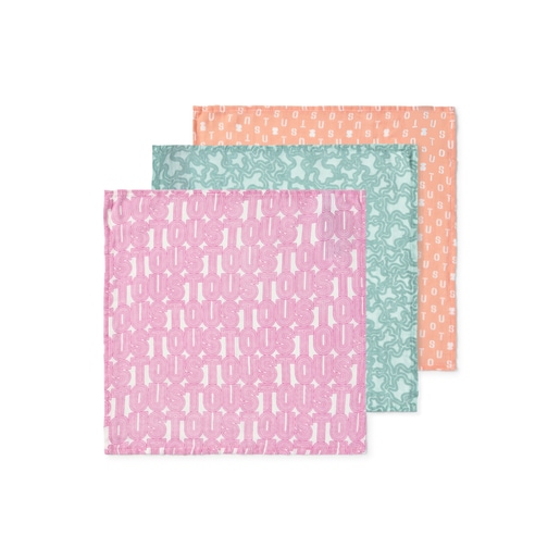Tous Muselina pack de 3 MMuse rosa