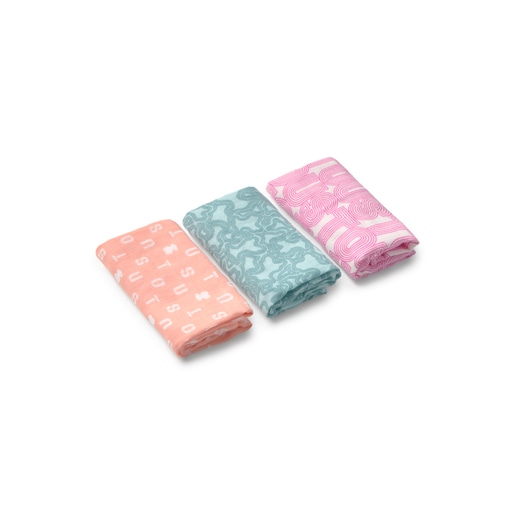 Tous Muselina pack de 3 MMuse rosa En oferta