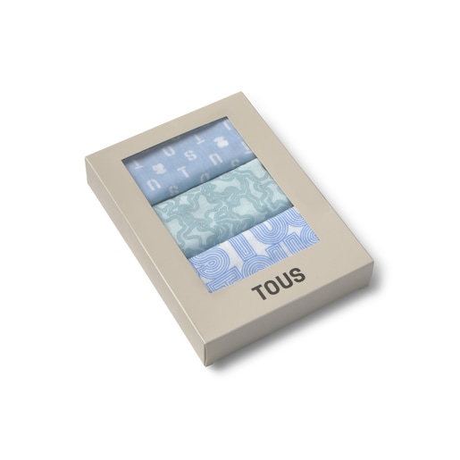 Tous Muselina pack de 3 MMuse celeste Libre de impuestos