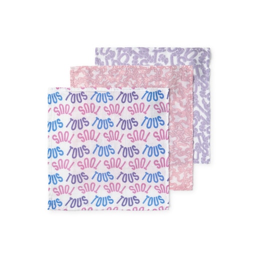 Tous Muselina pack de 3 MMuse rosa