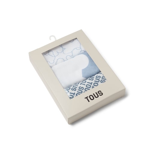 Tous Muselina pack de 3 MMuse azul celeste Descuento por venta flash