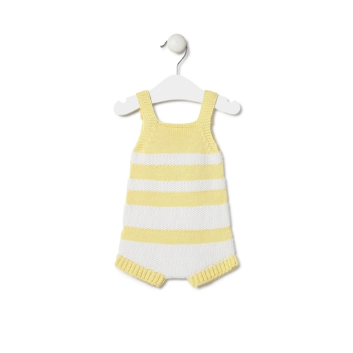 Tous Ranita de punto de bebé Tricot a rayas amarillo