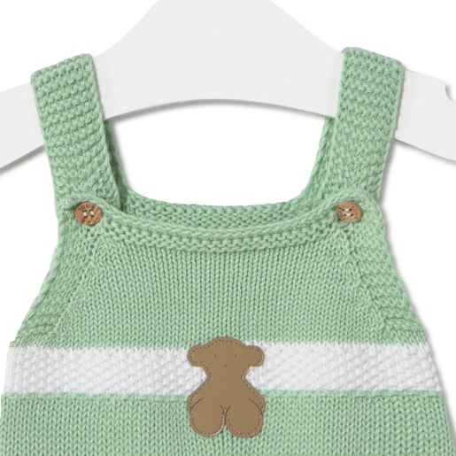 Tous Ranita de punto de bebé Tricot a rayas verde Outlet
