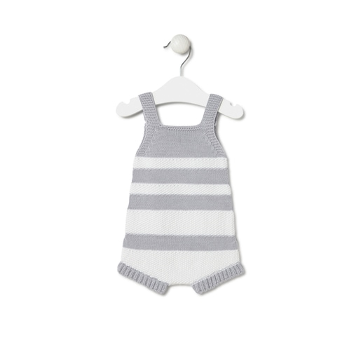 Tous Ranita de punto de bebé Tricot a rayas gris
