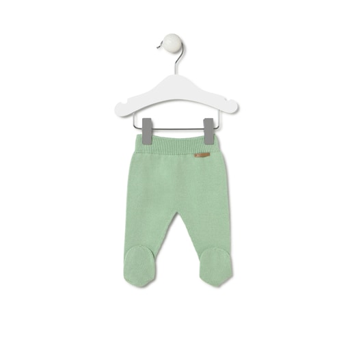 Tous Conjunto de punto de bebé Tricot a rayas verde Venta caliente