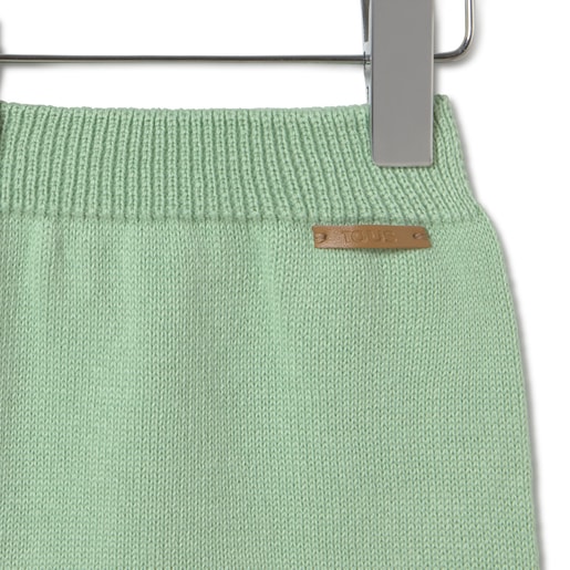 Tous Conjunto de punto de bebé Tricot a rayas verde Venta caliente