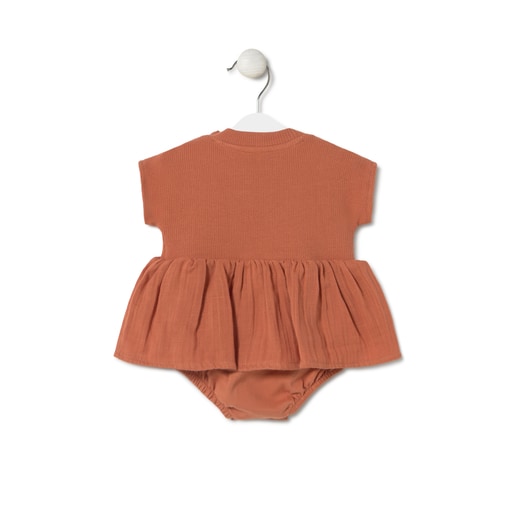 Tous Body con falda de bebé Classic teja