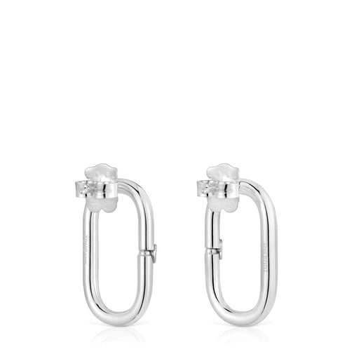 Tous Pendientes cortos de plata Hold Oval Rebajas online