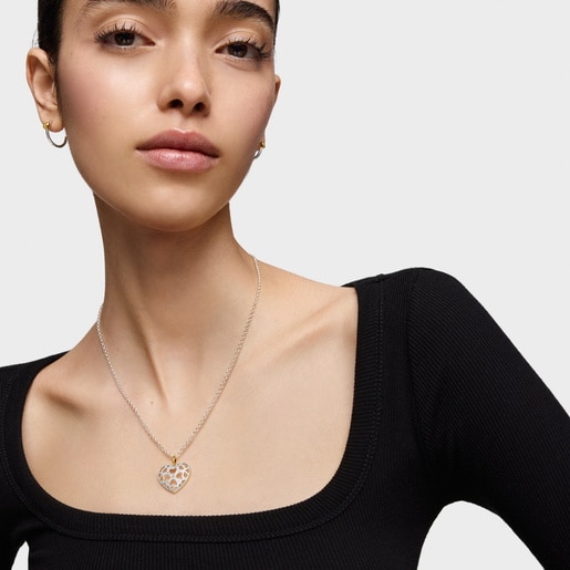 Tous Colgante corazón bicolor Medallions Rebajas top