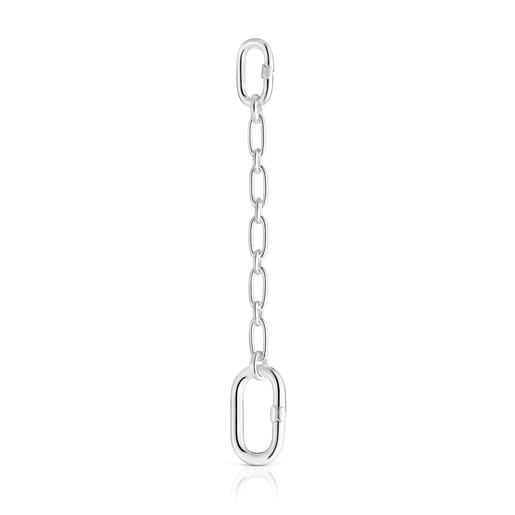 Tous Colgante cadena de plata y anilla Hold Oval