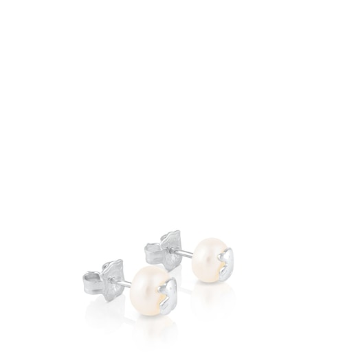 Tous Pendientes de plata y perlas TOUS Bear Gran oferta