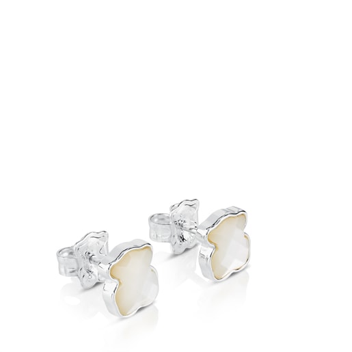 Tous Pendientes de plata y nácar facetado motivo oso TOUS Color Ventas relámpago