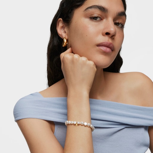 Tous Pulsera de perlas cultivadas y oro Sweet Dolls Descuento