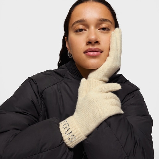 Tous Guantes beige TOUS Crystal Promoción trimestral