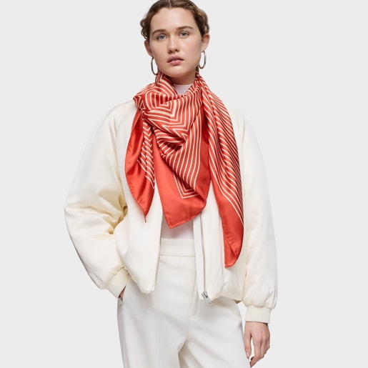 Tous Pañuelo cuadrado naranja TOUS Maze Superdescuento