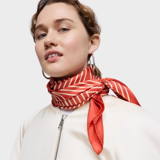 Tous Pañuelo cuadrado naranja TOUS Maze Superdescuento