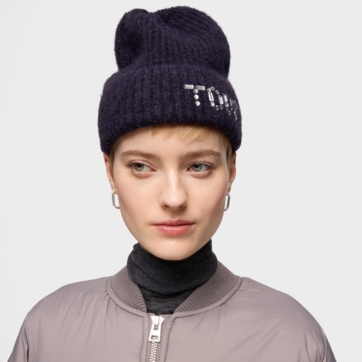 Tous Gorro beanie azul marino TOUS Crystal Ahorra y exporta