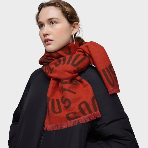 Tous Foulard naranja TOUS Round Logo Oferta exclusiva