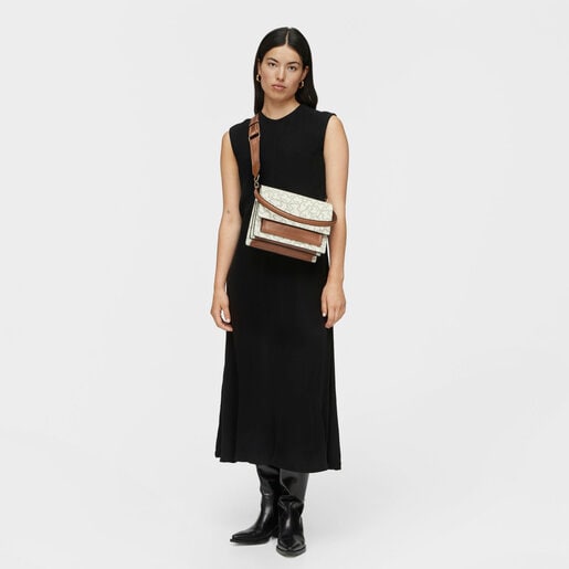 Tous Bandolera mediana Audree beige Kaos Icon Outlet