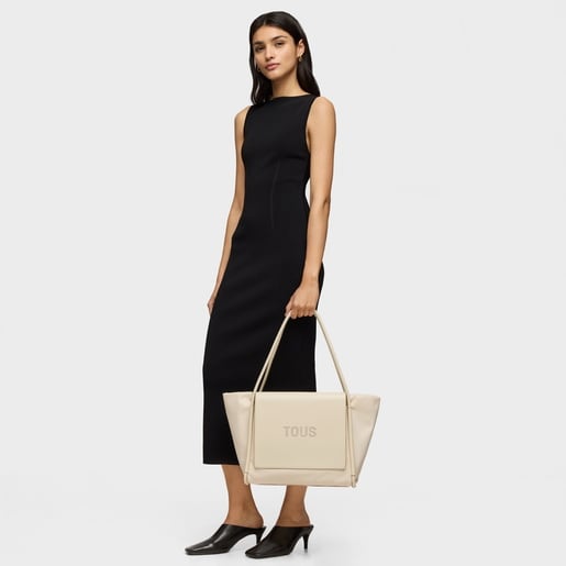 Tous Capazo grande beige TOUS Silhouette Soft Rebajas baratas