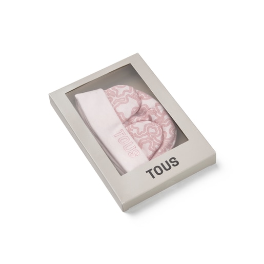 Tous Conjunto de bebé gorro y manoplas KaosP rosa En oferta