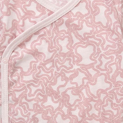 Tous Pack de bodys de bebé cruzados KaosP rosa Ofertas de temporada