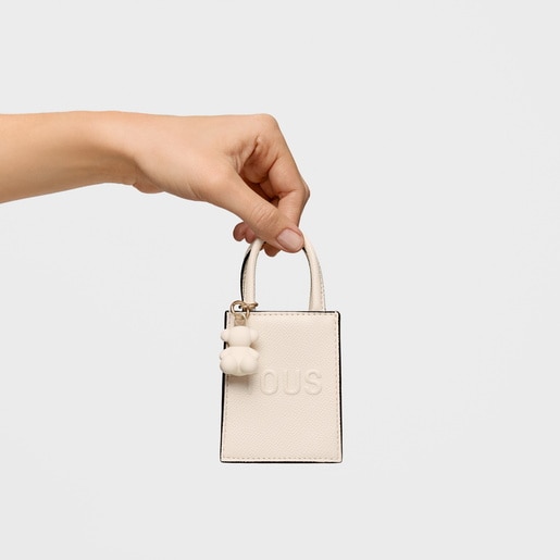 Tous Llavero mini bolso pop beige En línea