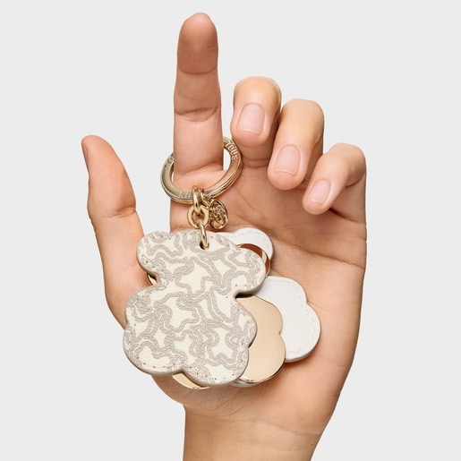Tous Llavero beige Triple Bear Gran oferta