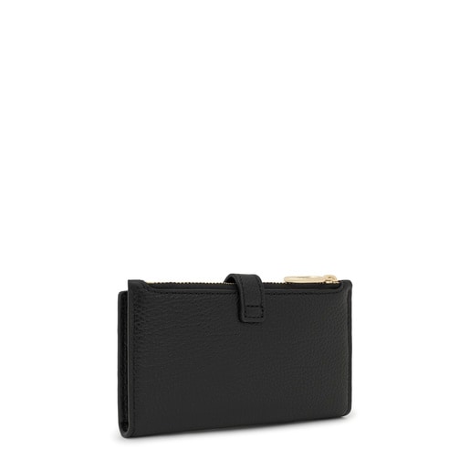Tous Cartera de piel negra TOUS Buckles