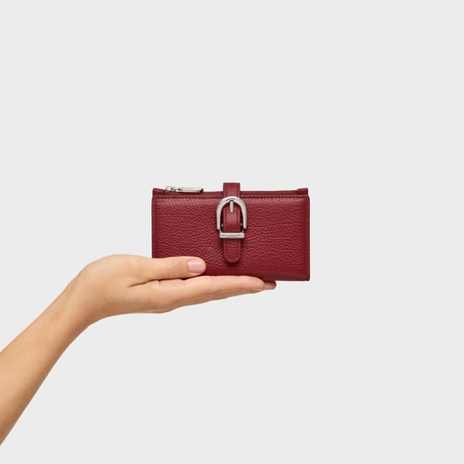 Tous Cartera de piel granate TOUS Buckles Rebajas online