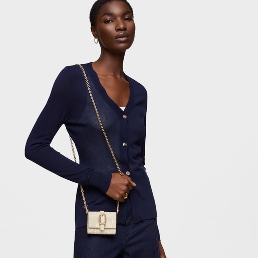 Tous Monedero tarjetero colgante beige TOUS Buckles Silhouette Envío gratis