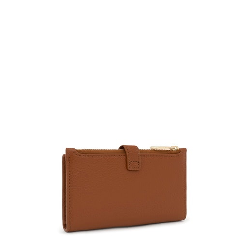 Tous Cartera de piel camel TOUS Buckles